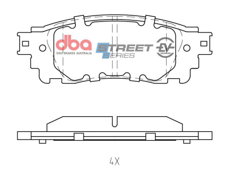 DBA Street Series Brake Pads - DBA 19-21 Lexus ES350 Rear SSEV Street Series Brake Pads