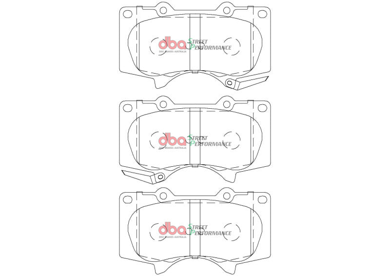 DBA SP Performance Brake Pads - DBA 2015+ Toyota Fortuner SP Performance Front Brake Pads - Set