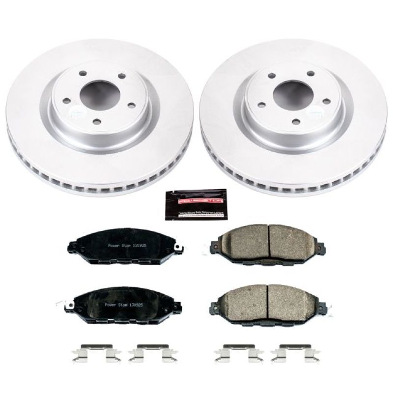 PSB Z17 Evolution Coated Kit - Power Stop 2013 Infiniti JX35 Front Z17 Evolution Geomet Coated Brake Kit