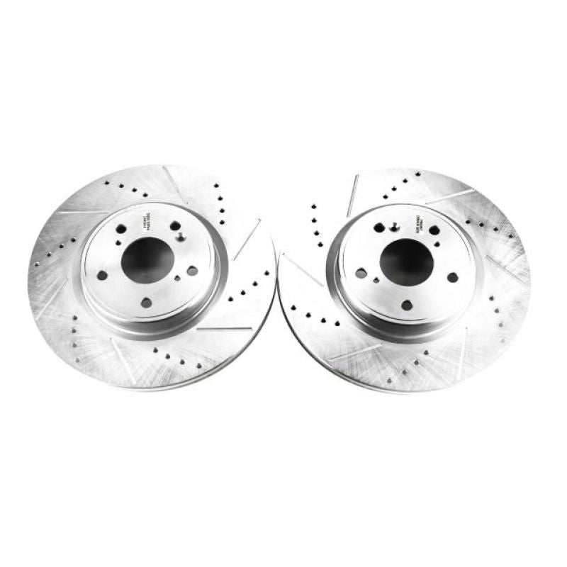 PSB Evolution Drill/Slot Rotor - Power Stop 2018 Honda Accord Front Evolution Drilled & Slotted Rotors - Pair