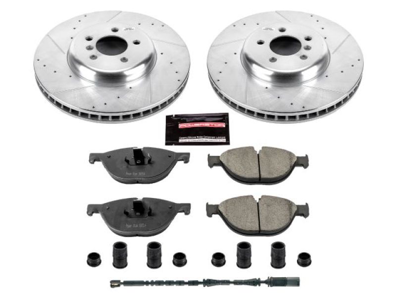 PSB Evolution Drill/Slot Rotor - Power Stop 10-15 BMW 750i xDrive Front Z23 Evolution Brake Kit