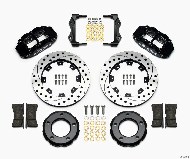 WIL Superlite Brake Kit - Wilwood Narrow Superlite 4R Front Kit 12.19in Drilled 82-86 Jeep CJ