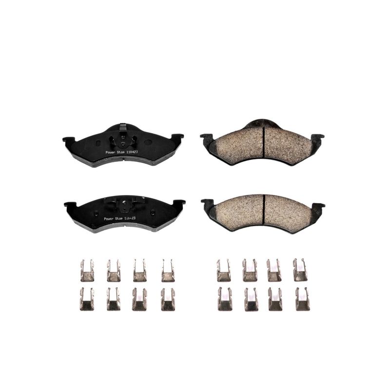 PSB Z17 Evolution Brake Pads - Power Stop 00-02 Dodge Dakota Front Z17 Evolution Ceramic Brake Pads w/Hardware