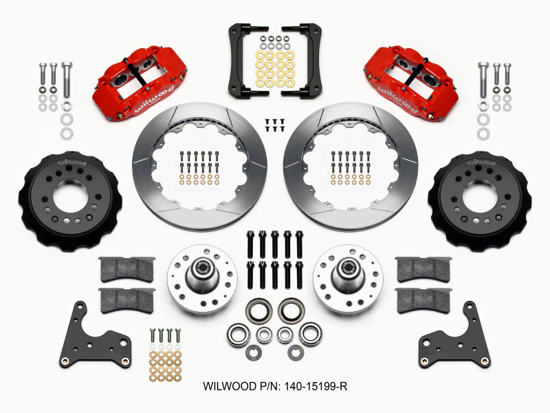 WIL Superlite Brake Kit - Wilwood Narrow Superlite 6R Front Hub Kit 12.88in Red 65-72 CDP C Body -Drum