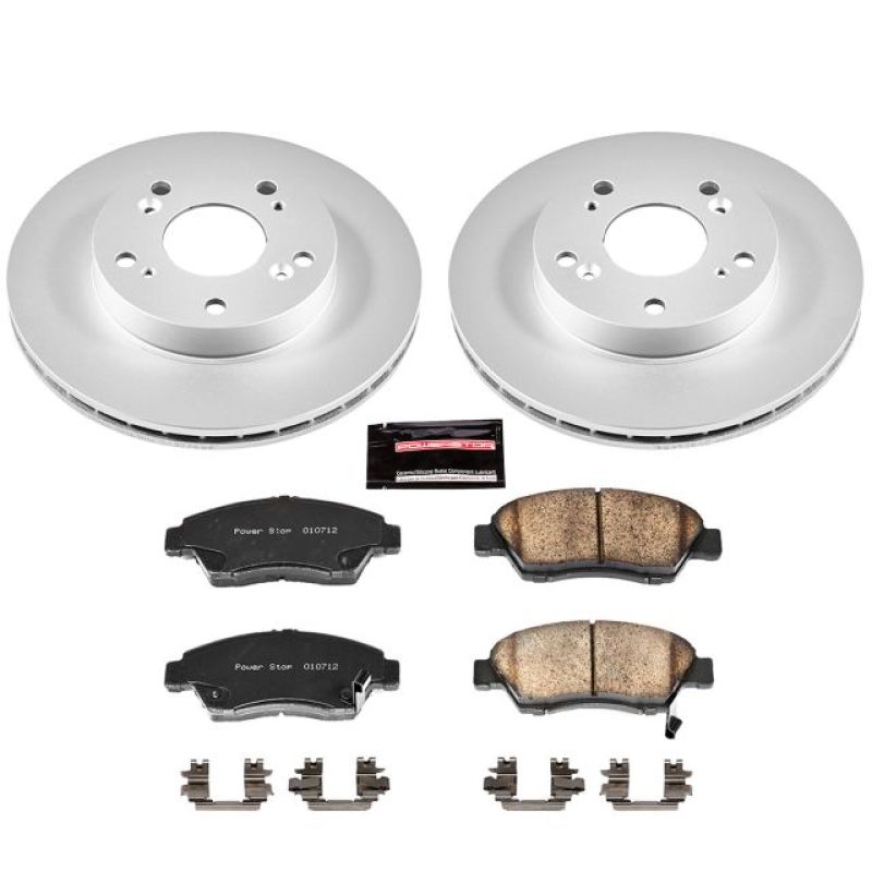 PSB Z17 Evolution Coated Kit - Power Stop 02-06 Acura RSX Front Z17 Evolution Geomet Coated Brake Kit
