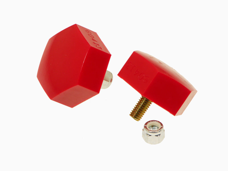 PRO Bump Stops - Red - Prothane Universal Bump Stop 7/8 X 2 1/4in Dia. Hex - Red