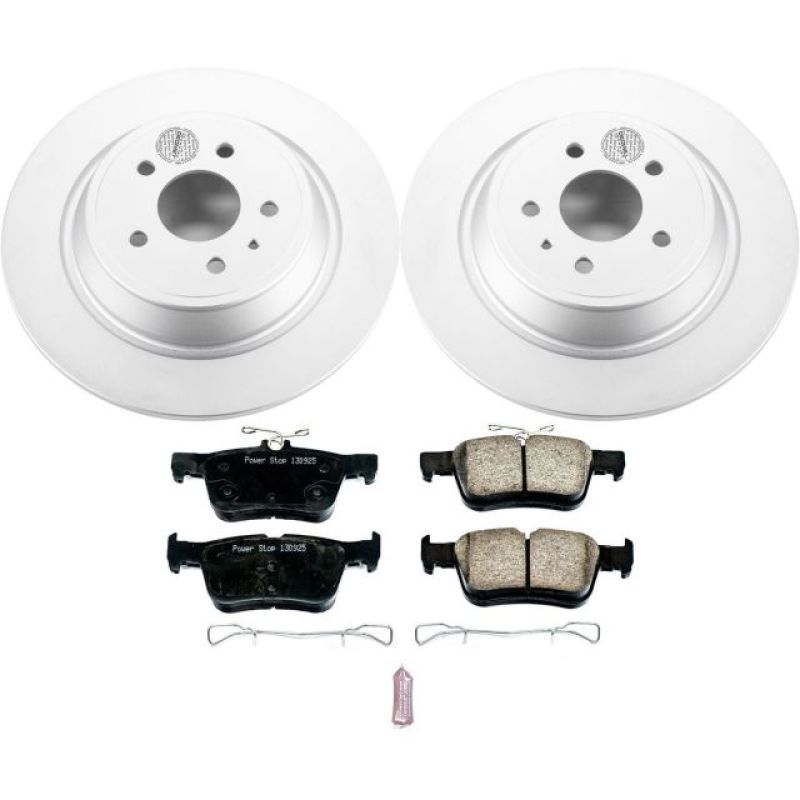 PSB Z17 Evolution Coated Kit - Power Stop 13-19 Ford Fusion Rear Z17 Evolution Geomet Coated Brake Kit