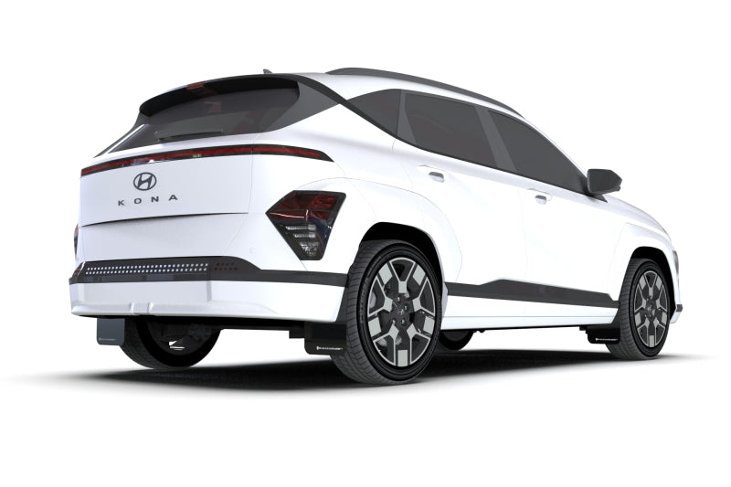 RAL UR Blk Flap/Rd Logo - Rally Armor 24-26 Hyundai Kona/Kona EV Black UR Mud Flap w/Red Logo