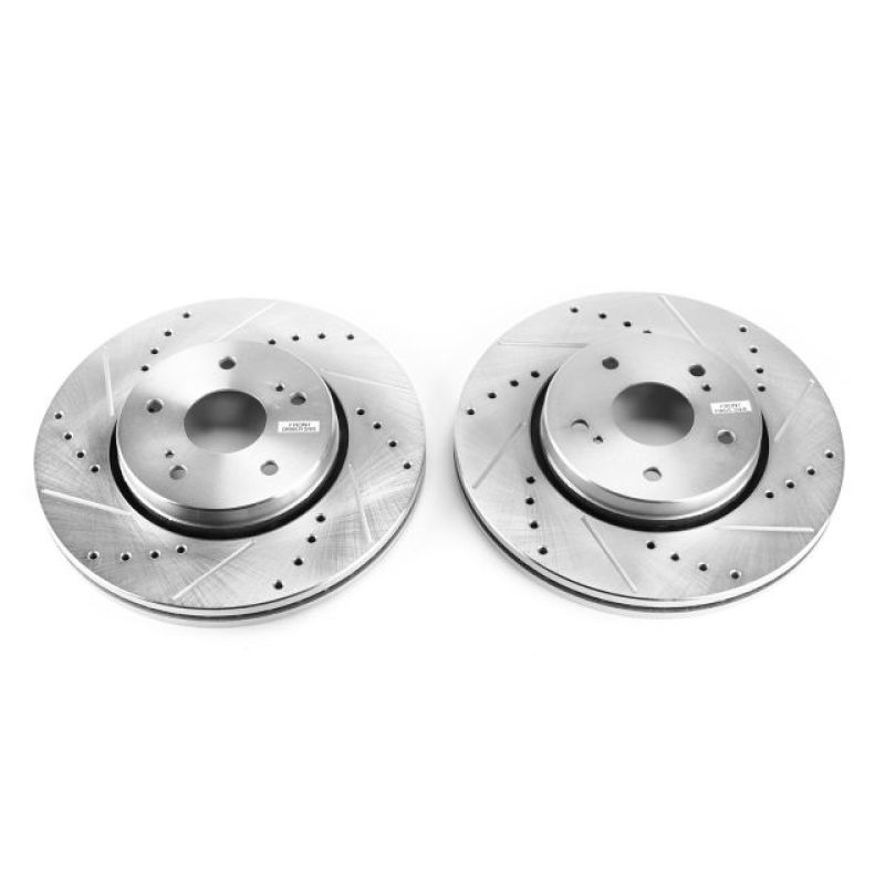 PSB Evolution Drill/Slot Rotor - Power Stop 10-13 Suzuki Kizashi Front Evolution Drilled & Slotted Rotors - Pair
