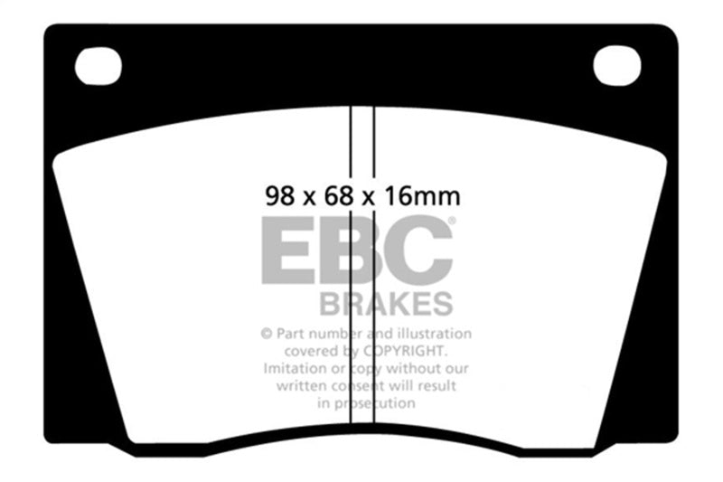 EBC Ultimax2 Brake Pad Sets - EBC 67-69 Fiat Dino 2 Ultimax2 Front Brake Pads