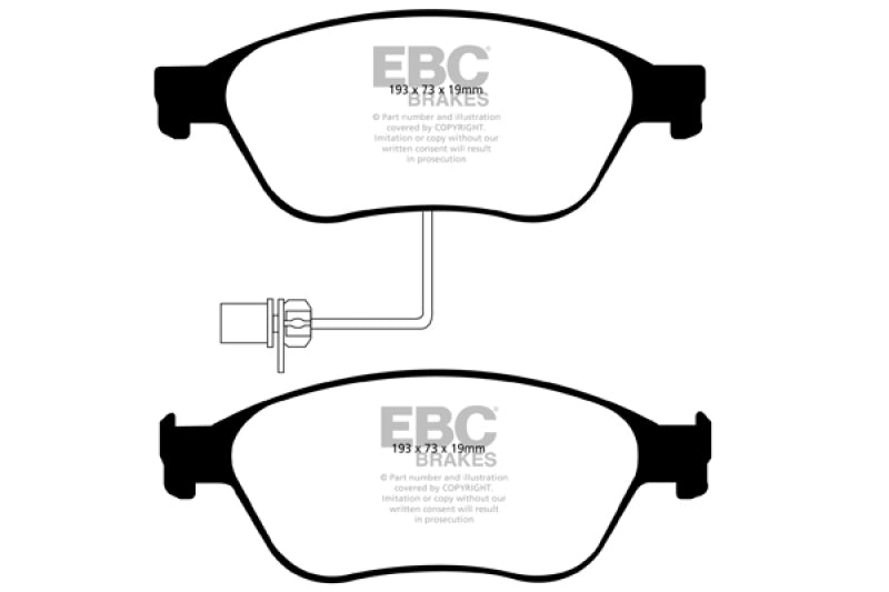 EBC Redstuff Brake Pad Sets - EBC 03-10 Audi A8 Quattro 4.2 Redstuff Front Brake Pads