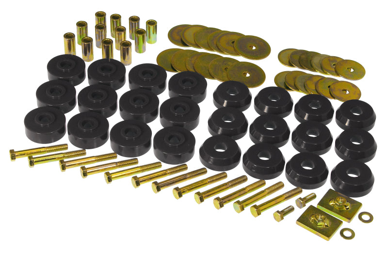 PRO Body/Subframe Bush - Blk - Prothane Chevy Conv Impala / Belair Body Mount Kit - Black
