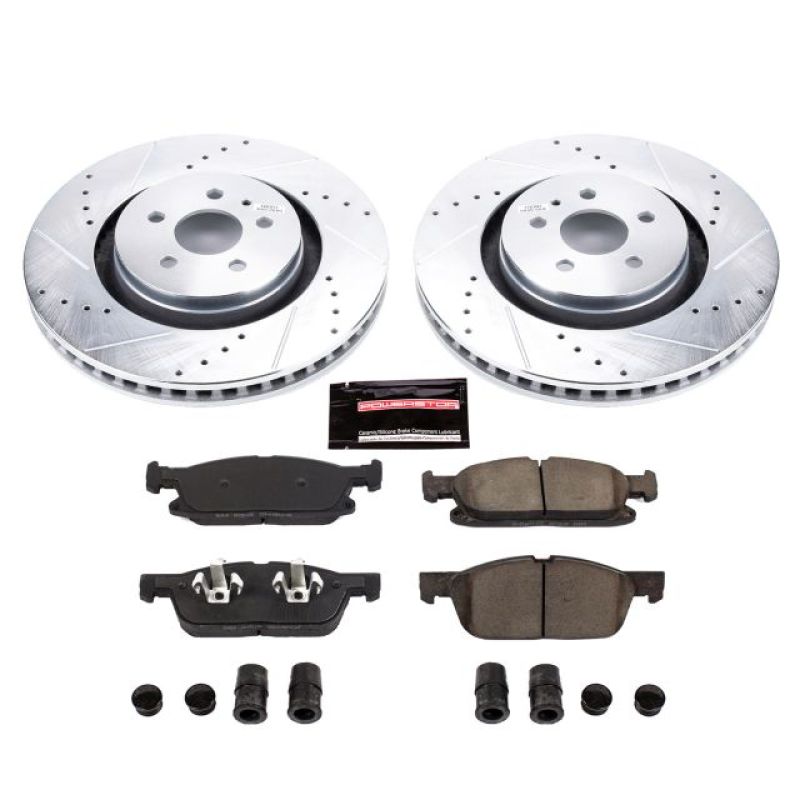 PSB Z23 Evolution Kit - Power Stop 15-19 Ford Edge Front Z23 Evolution Sport Brake Kit