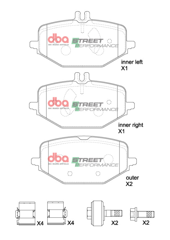 DBA SP Performance Brake Pads - DBA 2021+ Mercedes-Benz GLE53 AMG 4Matic SP Performance Rear Brake Pads