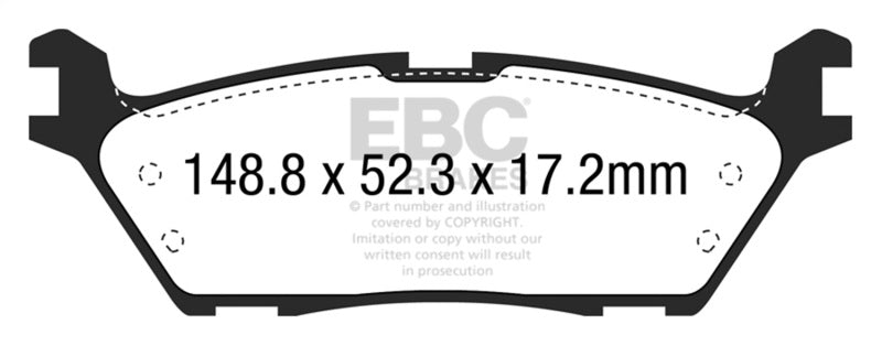 EBC Ultimax2 Brake Pad Sets - EBC 15+ Ford F150 2.7 Twin Turbo (2WD) Electric PB Ultimax2 Rear Brake Pads