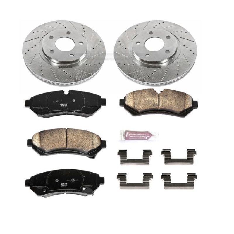 PSB Z23 Evolution Kit - Power Stop 98-02 Cadillac Seville Front Z23 Evolution Sport Brake Kit
