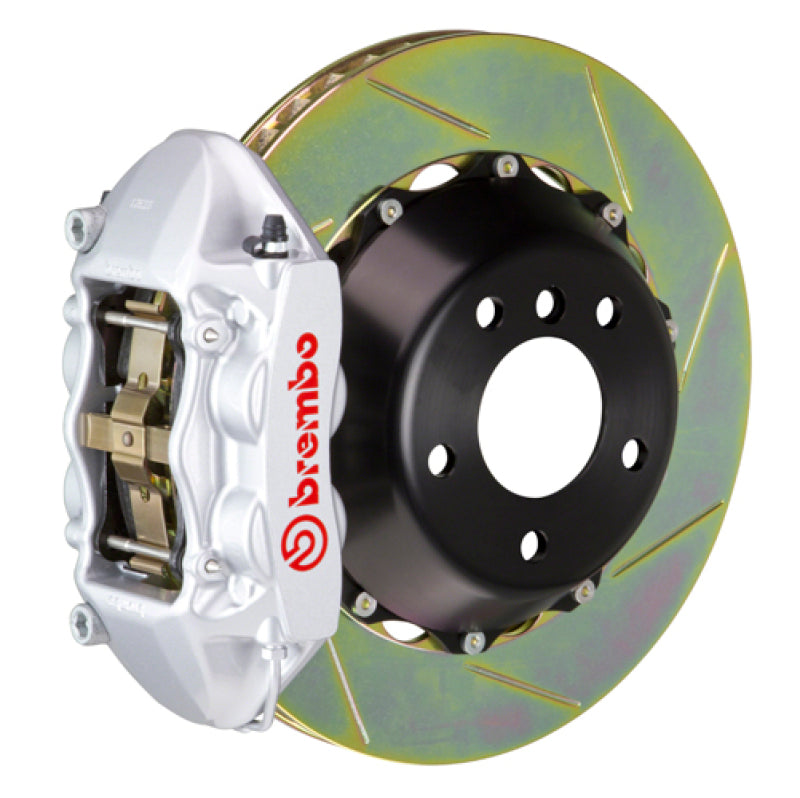 BRB Big Brake Kits - Brembo 12-16 991.1 C2S (PCCB Equipped) Rr GT BBK 4Pis Cast 380x28 2pc Rotor Slotted Type1-Silver