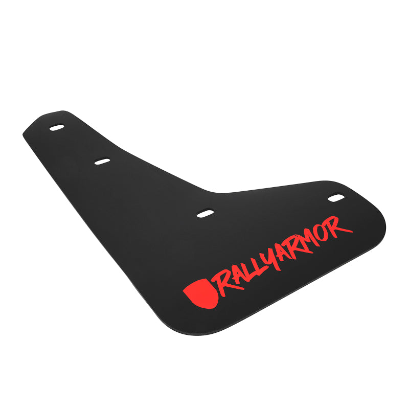 RAL UR Blk Flap/Rd Logo - Rally Armor 12-19 Ford Focus ST / 16-19 RS Black UR Mud Flap w/Red Altered Font Logo
