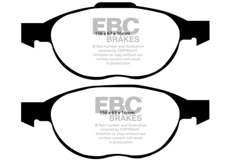 EBC Bluestuff Brake Pad Sets - EBC 12-18 Ford C-Max 2.0L Hybrid Bluestuff Front Brake Pads