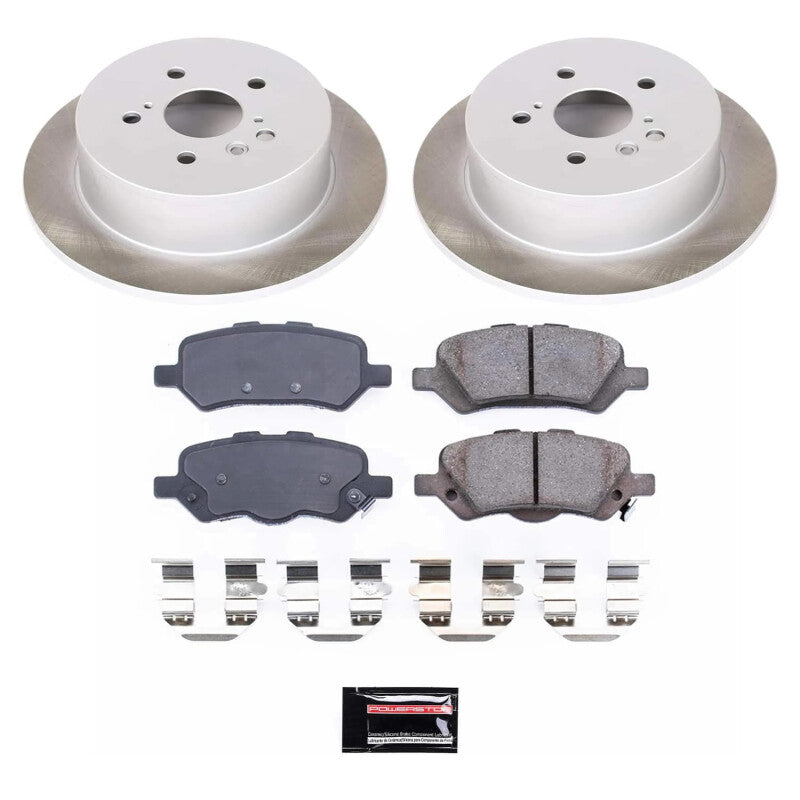 PSB Semi-Coated Rotor Kits - Power Stop 09-16 Toyota Venza Rear Semi-Coated Rotor Kit