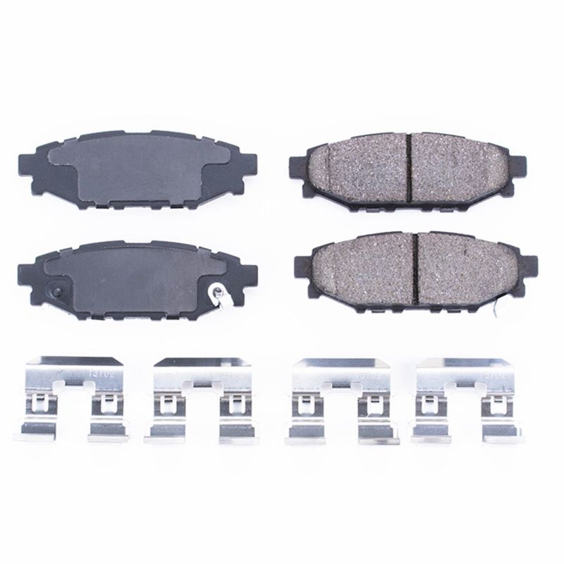 PSB Z17 Evolution Brake Pads - Power Stop 13-16 Subaru BRZ Rear Z17 Evolution Ceramic Brake Pads w/Hardware