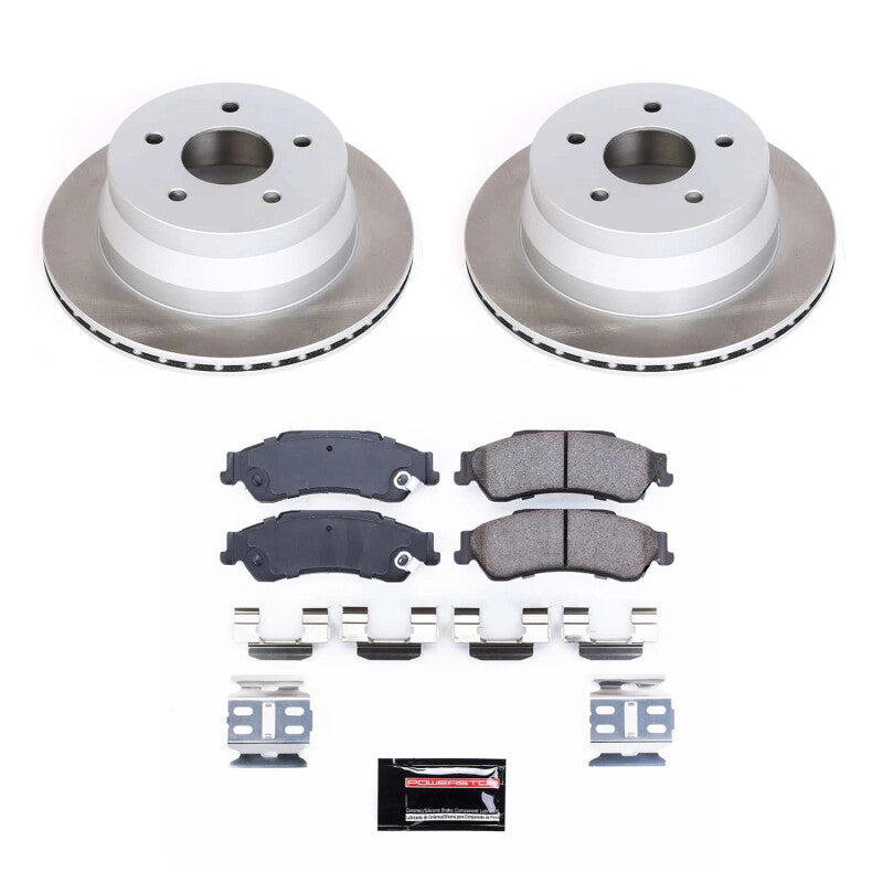 PSB Semi-Coated Rotor Kits - Power Stop 97-01 Oldsmobile Bravada Rear Semi-Coated Rotor Kit