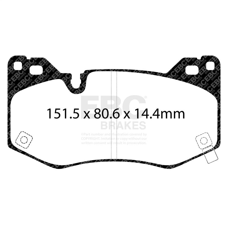 EBC Bluestuff Brake Pad Sets - EBC 2020+ Cadillac CT4 Sport 2.0T Bluestuff Front Brake Pads