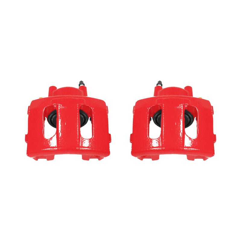 PSB Red Calipers - Power Stop 90-01 Jeep Cherokee Front Red Calipers w/o Brackets - Pair