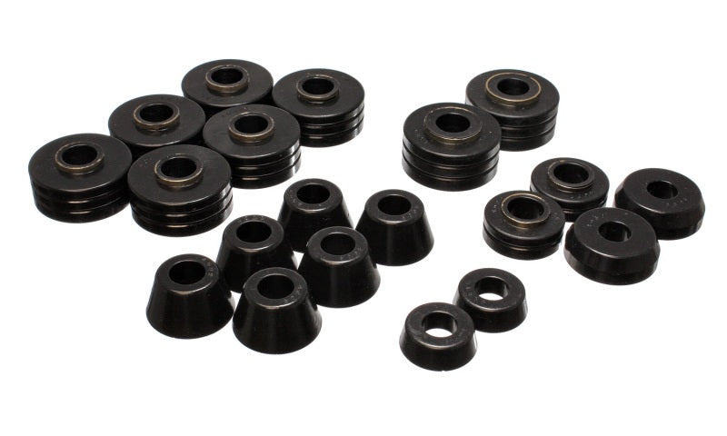ES Body Mounts - Black - Energy Suspension Ford Bronco Body Mount Set - Black