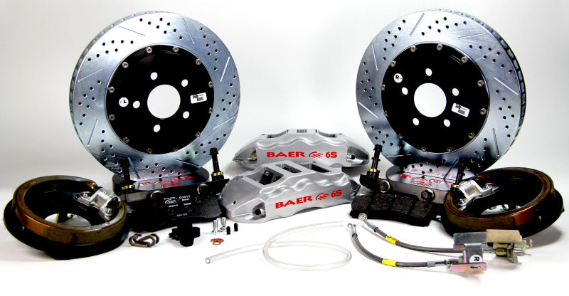 BAE Extreme Brake Kits - Baer Brakes 60-74 Chevrolet C10 Pickup 15in Extreme+ Rear Brake Kit-Silver-