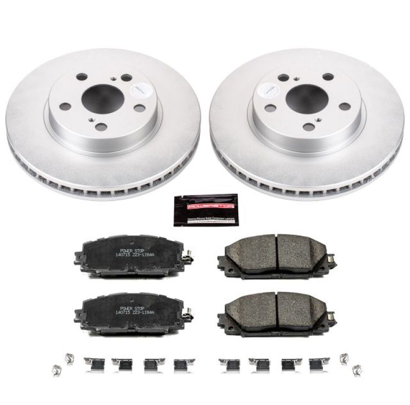PSB Z17 Evolution Coated Kit - Power Stop 11-17 Lexus CT200h Front Z17 Evolution Geomet Coated Brake Kit