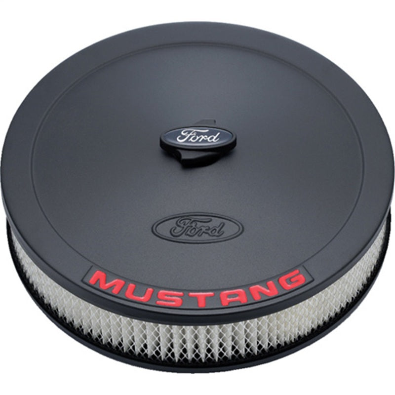 FR Air Cleaners - Ford Racing Air Cleaner Kit - Black Crinkle Finish w/ Red Mustang Emblem