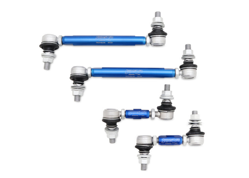 SPR Sway Bar Links - SuperPro 15-22 Ford Mustang Adjustable End Link Set (TRC12160 + TRC1245)