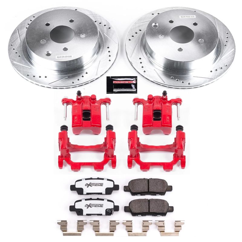 PSB Z26 Street Kit w/Cals - Power Stop 18-19 Infiniti Q50 Rear Z26 Street Warrior Brake Kit w/Calipers