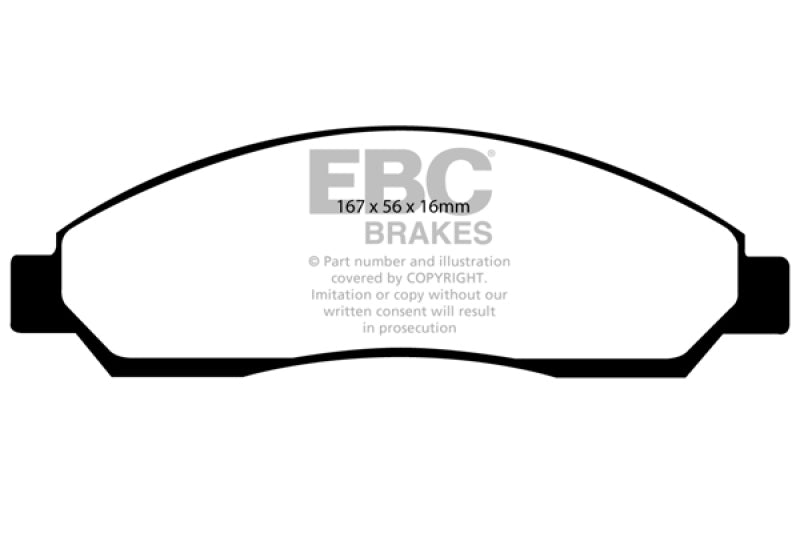 EBC Ultimax2 Brake Pad Sets - EBC 04-06 Chevrolet Colorado 2.8 Ultimax2 Front Brake Pads
