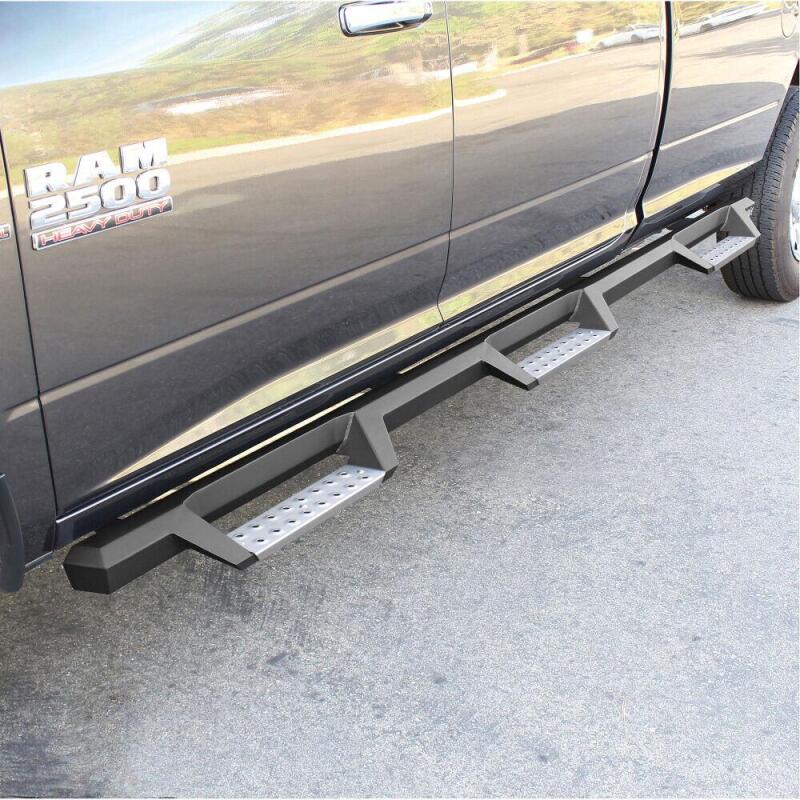 WES Nerf Bars - HDX Drop - Westin/HDX 10-18 Ram 2500/3500 Crew Cab (8ft Bed) Drop Wheel to Wheel Nerf Step Bars - Txt Black