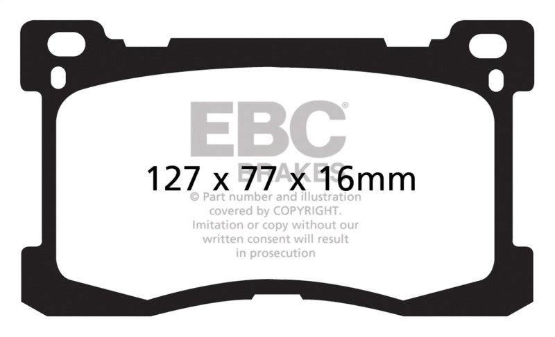 EBC Redstuff Brake Pad Sets - EBC 12+ Hyundai Equus 5.0 Redstuff Front Brake Pads