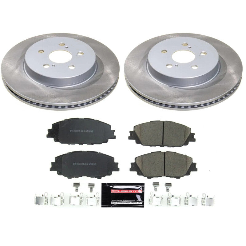 PSB Semi-Coated Rotor Kits - Power Stop 20-22 Toyota Prius Prime Front Semi-Coated Rotor Kit