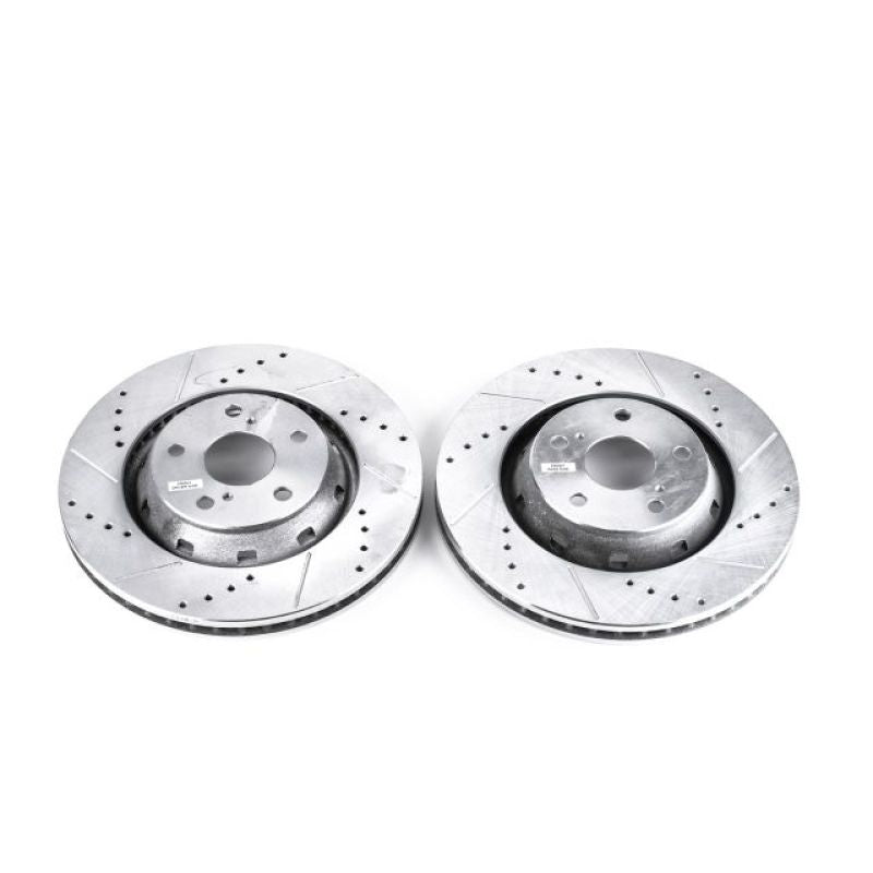 PSB Evolution Drill/Slot Rotor - Power Stop 09-16 Toyota Venza Front Evolution Drilled & Slotted Rotors - Pair