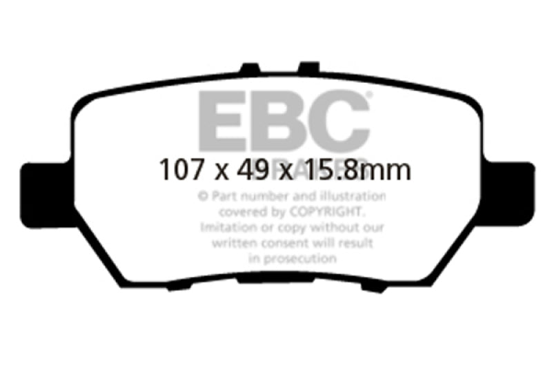 EBC Greenstuff Brake Pad Sets - EBC 05-08 Acura RL 3.5 Greenstuff Rear Brake Pads