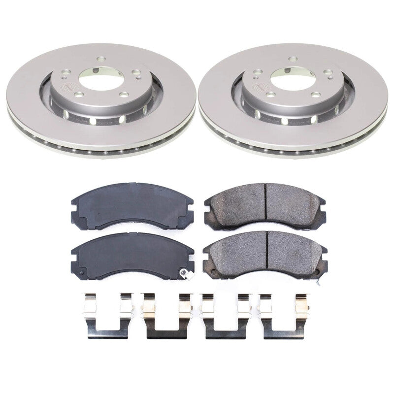 PSB Z17 Evolution Coated Kit - Power Stop 05-06 Mitsubishi Outlander Front Z17 Coated Brake Kit