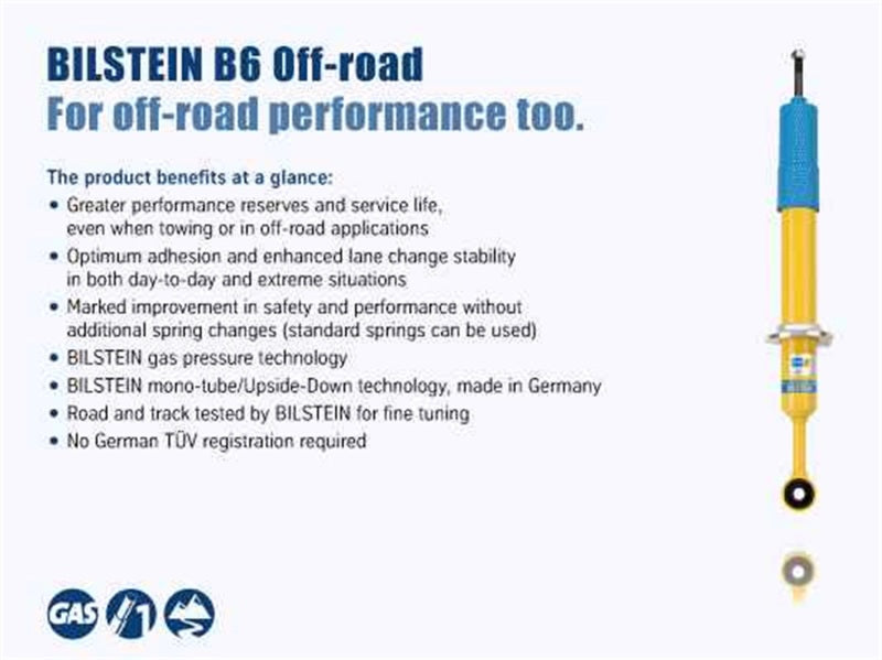 BIL B6 4600 Series Shocks - Bilstein 4600 Series 13-14 Dodge Ram 3500 Front 46mm Monotube Shock Absorber