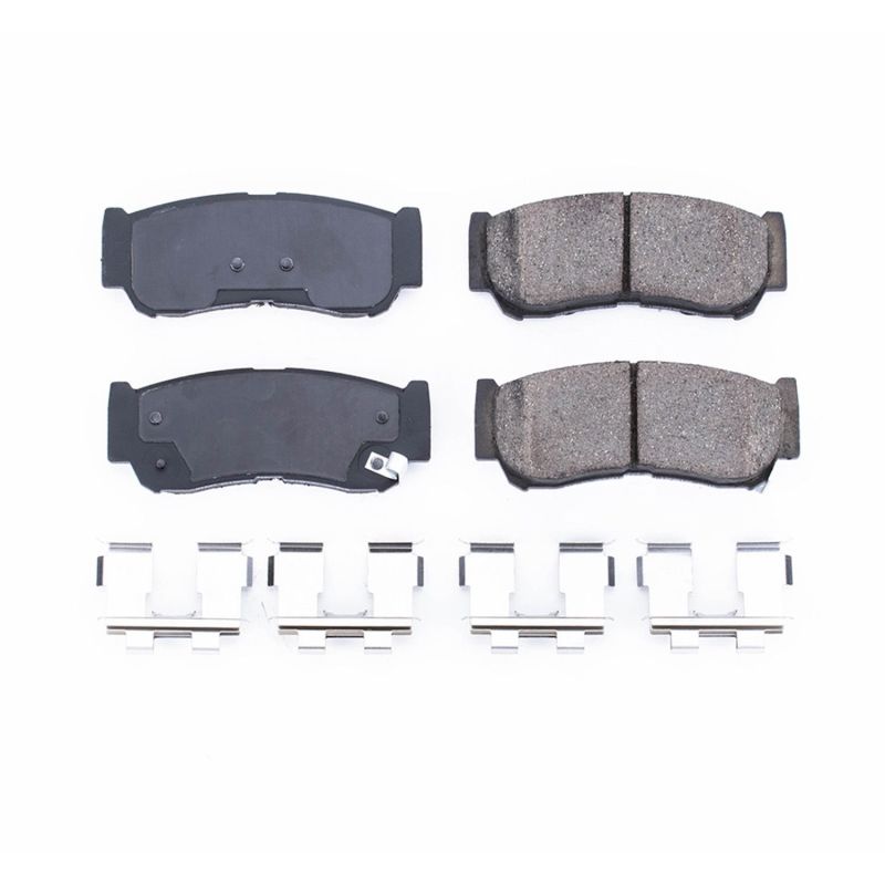 PSB Z17 Evolution Brake Pads - Power Stop 07-09 Hyundai Santa Fe Rear Z17 Evolution Ceramic Brake Pads w/Hardware