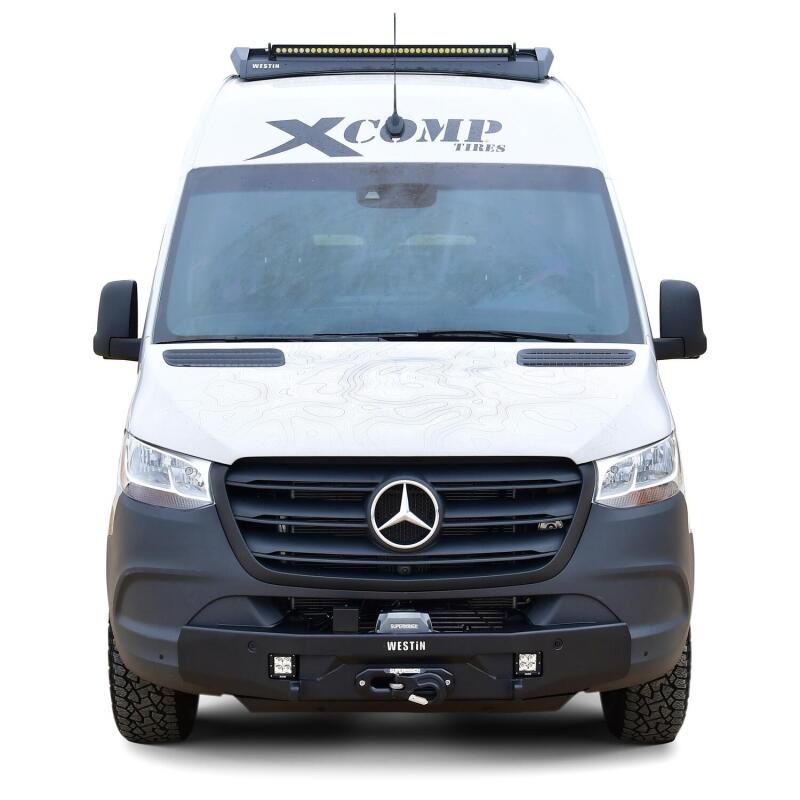 WES Pro-Series Bumpers - Westin 19-23 Mercedes-Benz Sprinter Pro-Series Mid Width Front Bumper - Textured Black