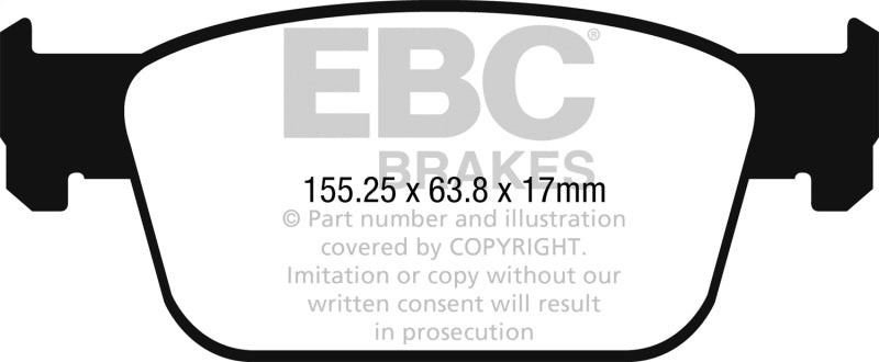 EBC Greenstuff Brake Pad Sets - EBC 2017+ Audi A4 2.0L Turbo (B9) Greenstuff Front Brake Pads