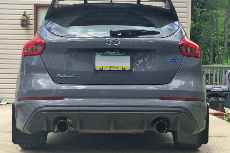 RAL UR Blk Flap/Blue Logo - Rally Armor 12-19 Ford Focus ST / 16-19 RS Black Mud Flap w/Blue Logo