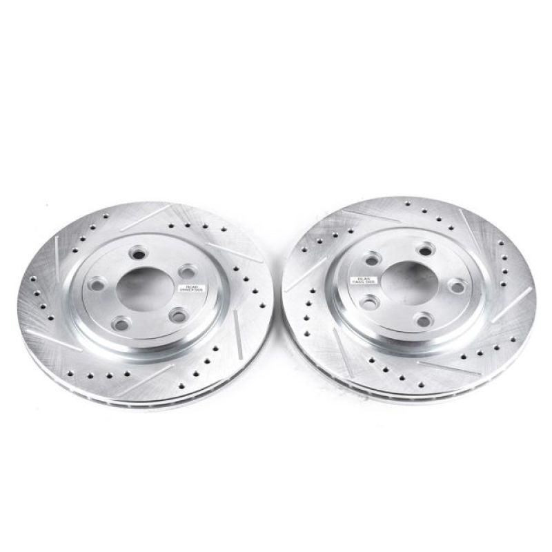 PSB Evolution Drill/Slot Rotor - Power Stop 02-05 Ford Thunderbird Rear Evolution Drilled & Slotted Rotors - Pair