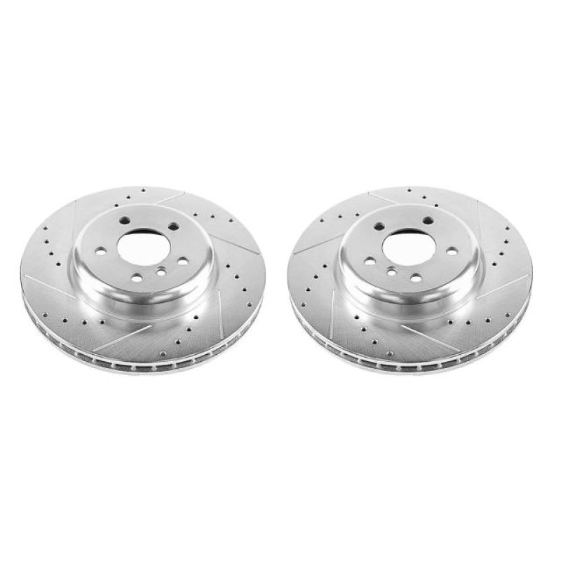 PSB Evolution Drill/Slot Rotor - Power Stop 14-16 BMW 535d Front Evolution Drilled & Slotted Rotors - Pair