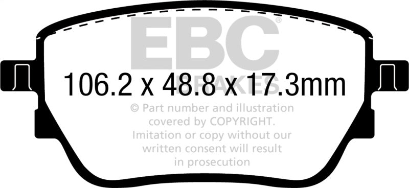 EBC Redstuff Brake Pad Sets - EBC 2019+ Mercedes-Benz A220 Sedan (V177) 2.0L Turbo Redstuff Rear Brake Pads
