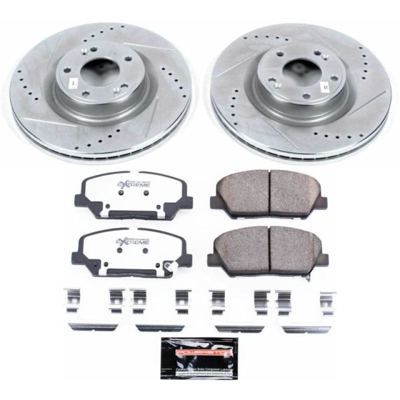 PSB Z26 Street Warrior Kit - Power Stop 10-16 Hyundai Genesis Coupe Front Z26 Street Warrior Brake Kit